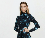 Unaya | Jersey Top with Tie Blue Rose