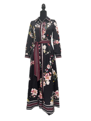 Floral Border Maxi Dress