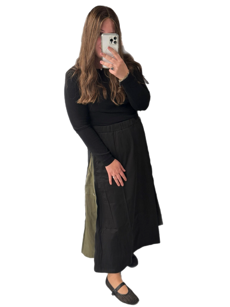 Side Zippers Skirt