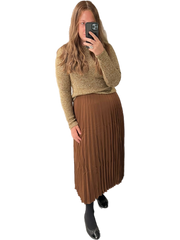 Brown Pleated Jumper