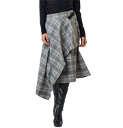 Plaid Buckle Skirt