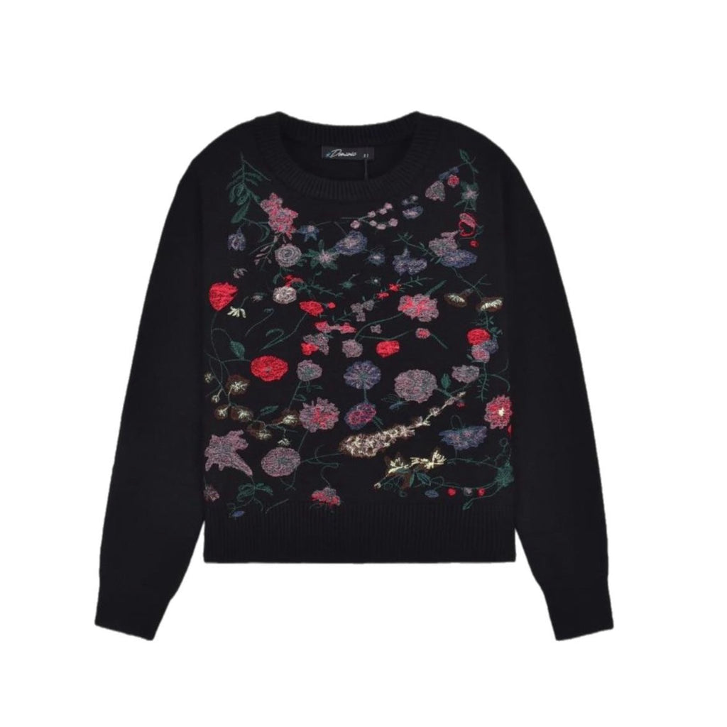 Floral Embroidery Sweater