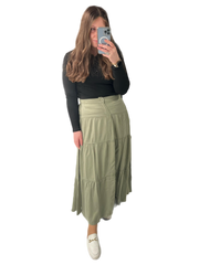Tiered Tencel Skirt