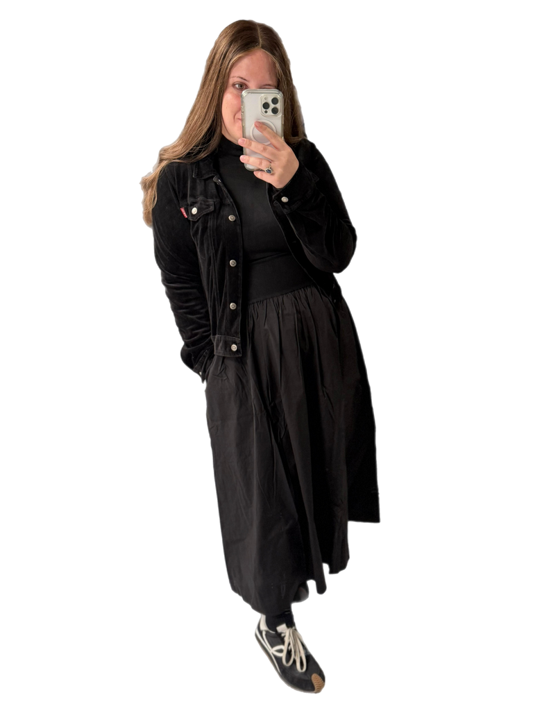 Hardtail | Velour Crop Jean Jacket