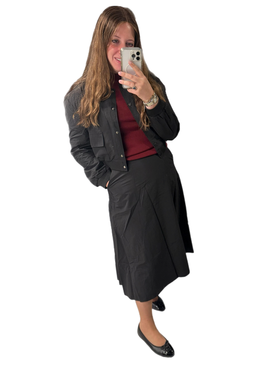 Side Pocket Midi Skirt