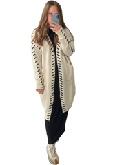 Stitched Long Cardigan