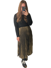 Metallic Pleat Dress