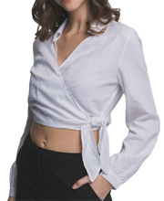 Linen Wrap Top