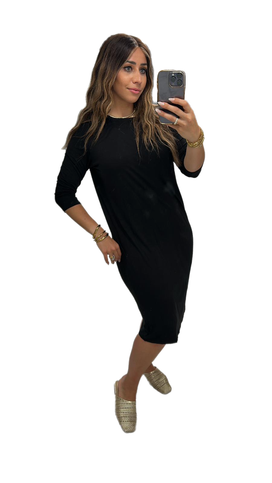 layering shell dress Baby'O Women's Rib Knit Layering Shell Dress Black / Medium