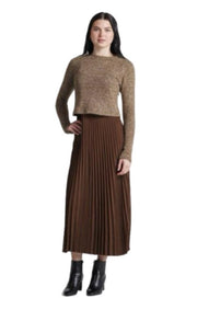 Brown Pleated Jumper